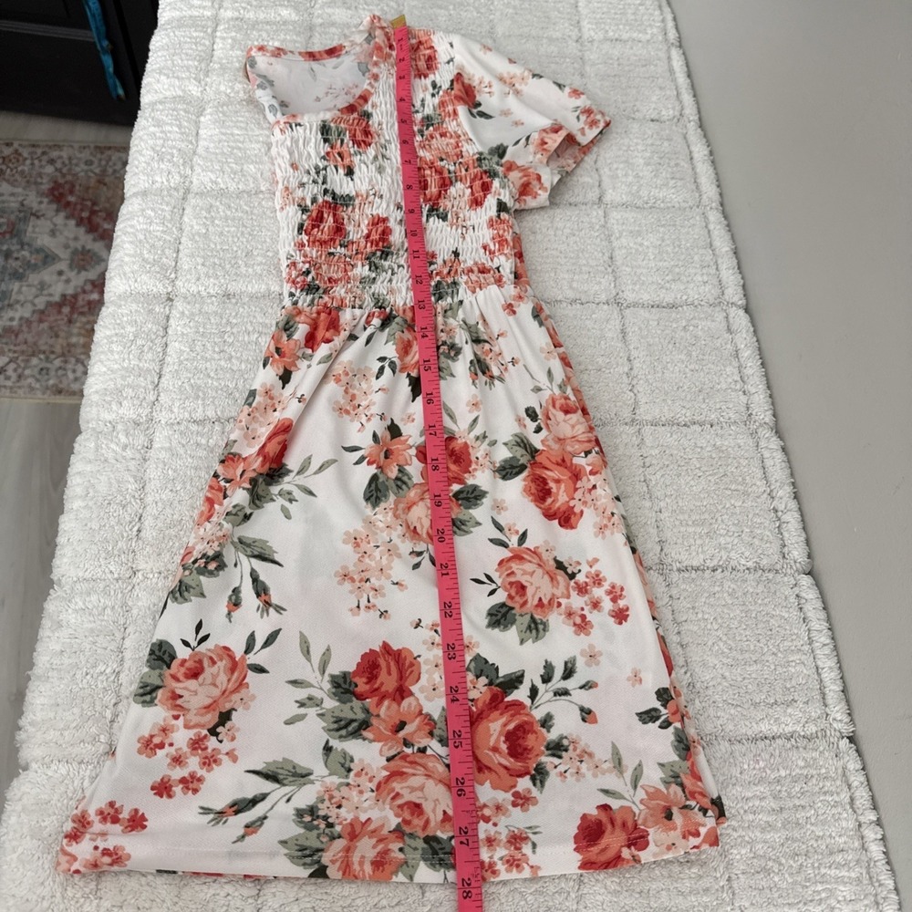 Bobbie Brooks Floral Smocked Babydoll Top S Fairy Feminine Boho Cottagecore - Picture 8 of 10
